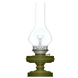 Electric and kerosene lamp