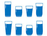 glass of water set