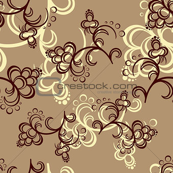 Brown Flower Pattern