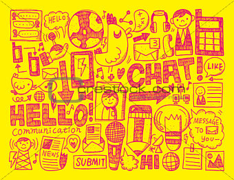 doodle communication background