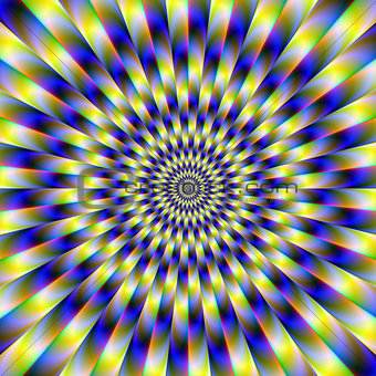 Concentric Rings in Blue and Yellow