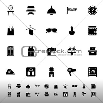Dressing room icons on white background