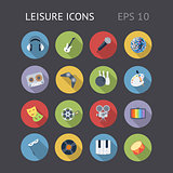 Flat Icons For Leisure