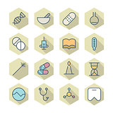 Thin Line Icons For Medical