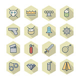 Thin Line Icons For Miscellaneous