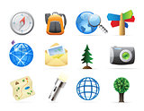 Icons for backpacking