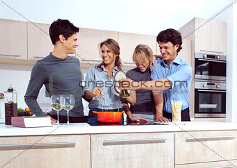 a young people in the kitchen