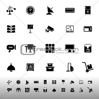 General office icons on white background