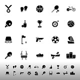 Sport game athletic icons on white background