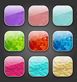 Backgrounds with grunge texture for the app icons