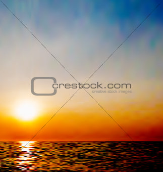 Abstract natural background, sky and sea during sunrise