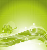 Abstract line background with clover for St. Patrick's Day