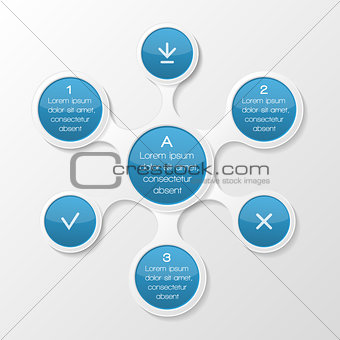 Metaball diagram. Infographic elements