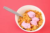 breakfast with cornflakes and yoghurt