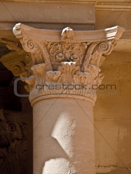 Treasury temple detail in Petra
