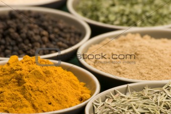 Various spice bowls