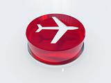 isolated air plane button