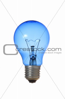 isolated blue bulb