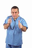 Male doctor with stethoscope