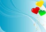 Abstract background with balloons