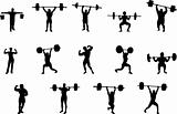 weight lifter silhouettes