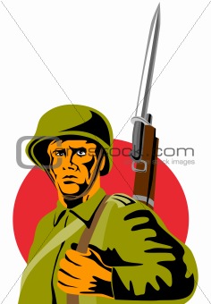 Soldier with bayonet