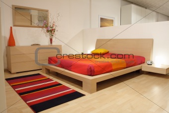 moder wood bedroom