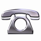3D Silver Telephone