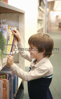 Boy in Library