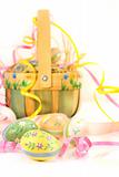 Easter basket and eggs