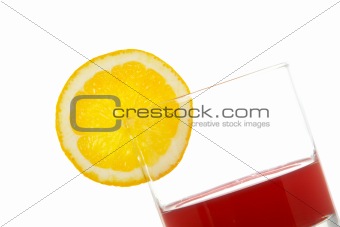 Fresh juice with lemon slice