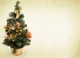 christmas tree against abstract background