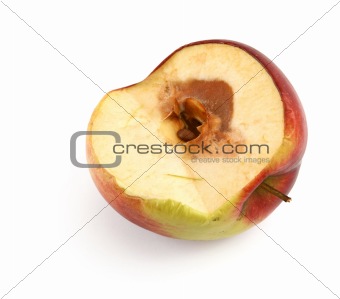 half of a rotten apple
