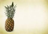 pineapple against old-fashioned background