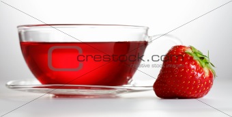 Fruit tea with strawberry