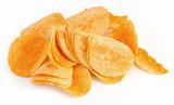 potato chips on white