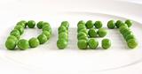 Diet on a plate from peas