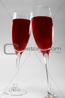 Two glasses with red wine
