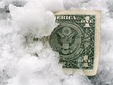 Dollar in snow
