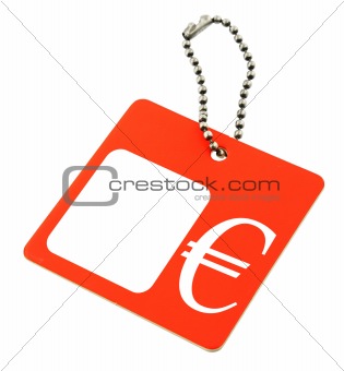 price tag with  symbol
