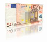 50 Euro with reflection