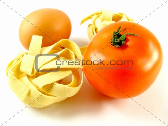 pasta, tomato and egg