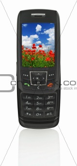 mobile phone with landscape