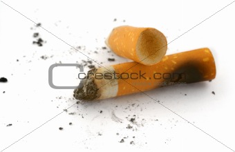 two cigarette butts