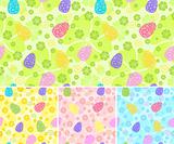 seamless easter background / 4 colors variants / vector