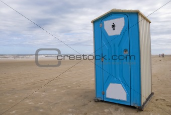 Toilet on a beach