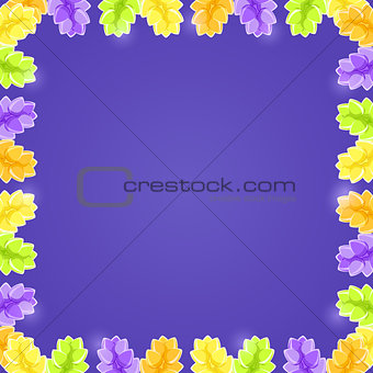 Shiny Flower Frame with Copy space