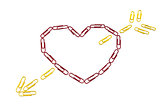 Paper clips heart