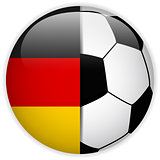 Germany Flag with Soccer Ball Background