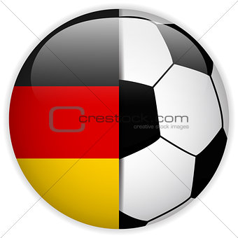 Germany Flag with Soccer Ball Background